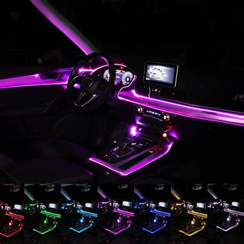 Car Interior Ambient Lights, Ambiance Light - 5 Point Light Source (Dashboard + 4 Doors)