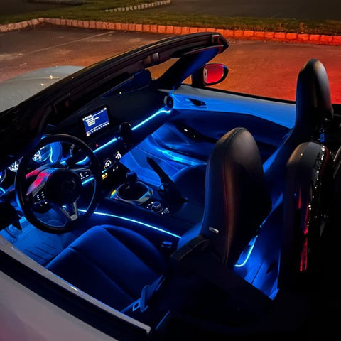 Car Interior Ambient Lights, Ambiance Light - 5 Point Light Source (Dashboard + 4 Doors)