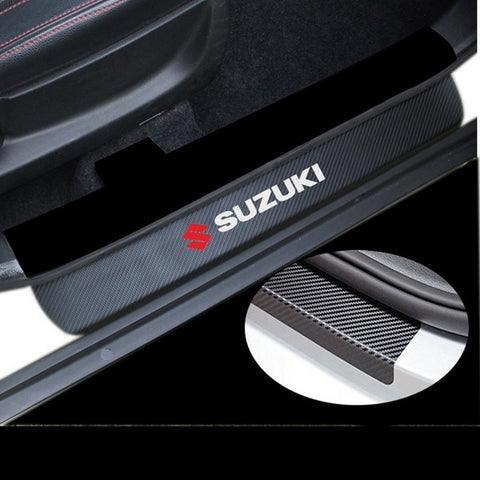 Carbon Fiber Car Door Threshold Anti-Scratch Sticker - 4Pcs