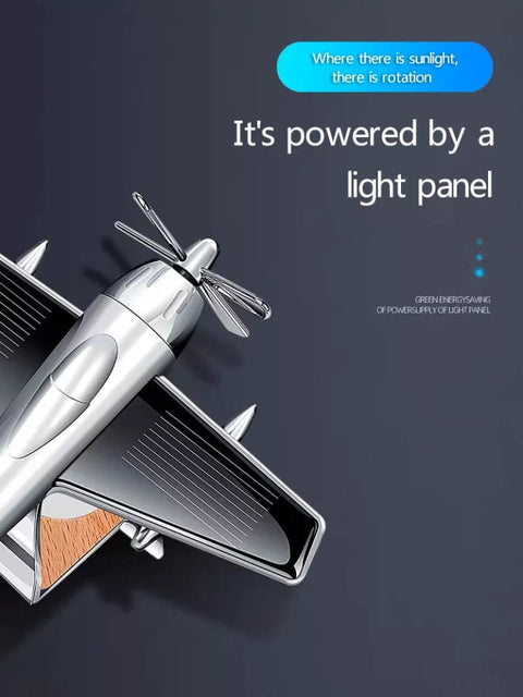 Car Decoration Solar Powered Aeroplane