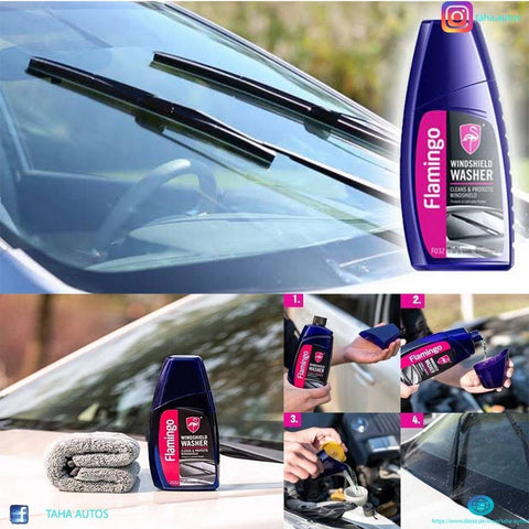 Flamingo Windshield Washer - Cleans And Protects Windshield - 500ml