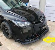 Car Front Bumper Splitter ABS Plastic - Spike Special - 3Pcs